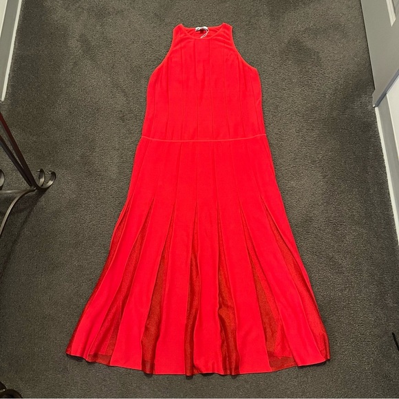 Cos Pleated Racer Neck Formal Maxi Dress NWT - Picture 9 of 12